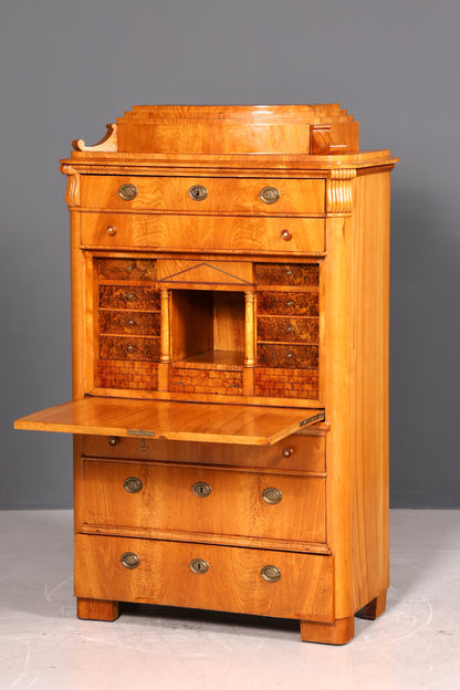 Wunderschöner Biedermeier Sekretär Schreibsekretär Vertiko Lousi Philippe Schreibtisch Massivholz