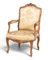 Original Barock Sessel Fauteuil Armlehnstuhl Chippendale Antik Mitte 19. Jh. Sekretär Stuhl Stoff Sessel