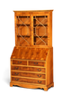 G011 Finish cm, Stilvoller Englischer Sekretär Büro Aufsatzsekretär Eibe Antik Stil Vitrinen Schrank UK