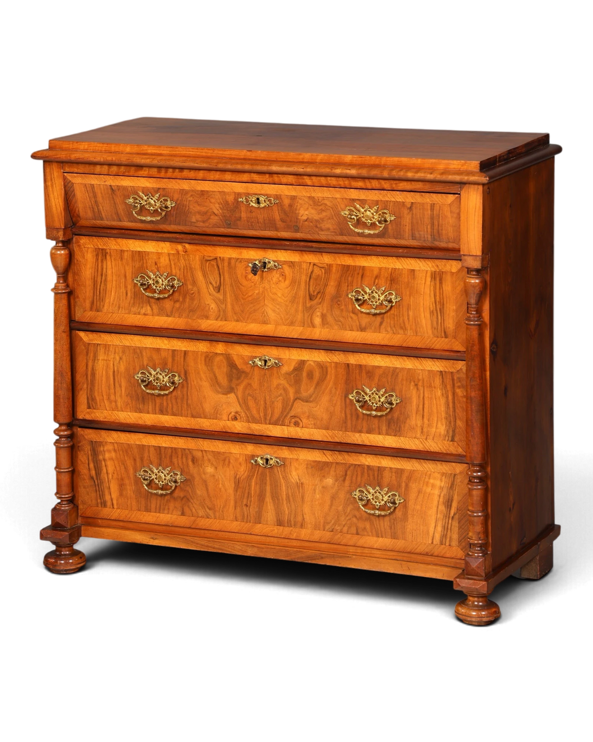 Stunning Gründerzeit Louis Philippe walnut chest of drawers, sideboard, circa 1880