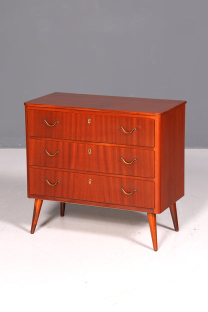 Wunderschöne Mid Century Schubladenkommode Vintage Flurkommode 60s Sideboard Designklassiker Holz