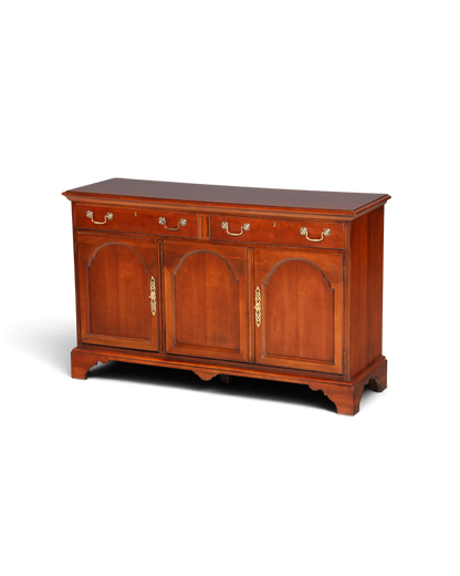 Hauptstadt Möblerei Drexel Heritage Sideboard aus Holz im Antik Stil mit sieben Schubladen und Messingbeschlägen
