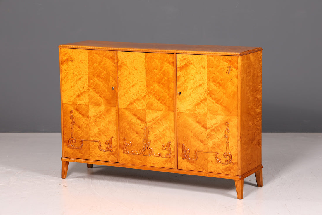 Stylish Original Art Deco Cabinet Vertiko Sideboard circa 1930 Highboard Chest of Drawers