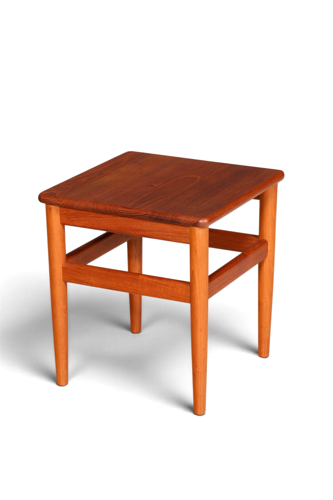 Hauptstadt Möblerei Mid-Century Beistelltisch aus Teakholz im dänischen Design mit quadratischer Platte