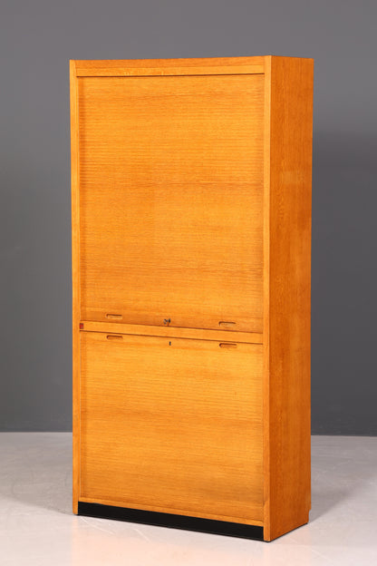 Stilvoller Mid Century Rollladenschrank Bauhaus Apothekerschrank Art Deco Büro Aktenschrank
