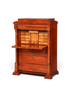 Hauptstadt Möblerei Biedermeier Sekretär aus massivem Echtholz mit ausklappbarer Schreibfläche und Schubladen