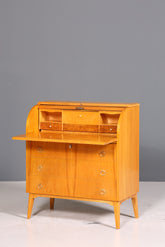 Traumhafter Mid Century Rollladen Sekretär echt Holz Büro Schrank Vintage Schreibkommode