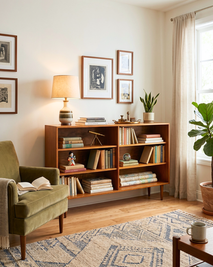 Wunderschönes Mid Century Regal Vintage Bücherregal Retro Sideboard 60s Buchablage
