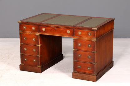 Elegant maritime desk, English military chest, office desk, office table
