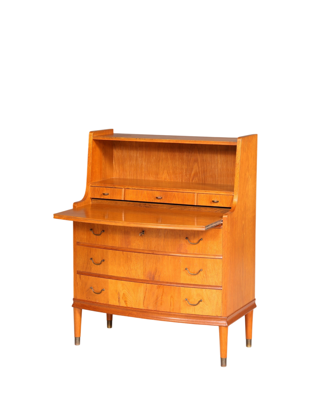 Traumhafter Mid Century Sekretär Büro Kommode echt Holz Schreibkommode Schrank