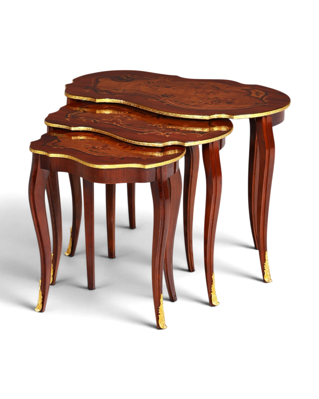 Traumhaftes Beistelltisch Set 3er Satz Barock Antik Barock Stil Tisch Set