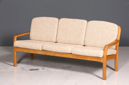 Wunderschönes Original Dyrlund Sofa Mid Century Couch echt Holz 3- Sitzer Canapé