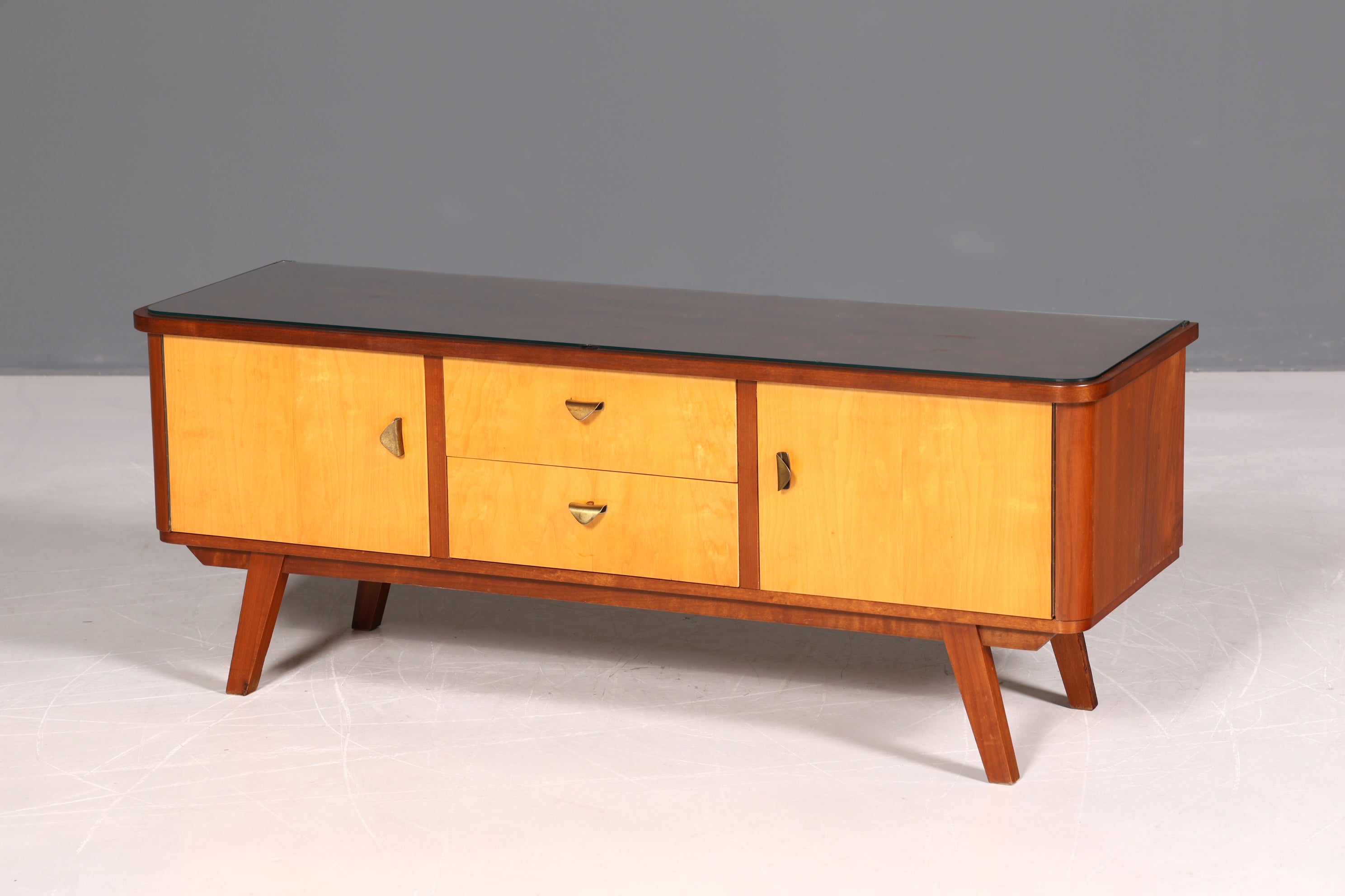 G105 Finish Wunderschönes Mid Century Sideboard Vintage TV Kommode 60s Schrank