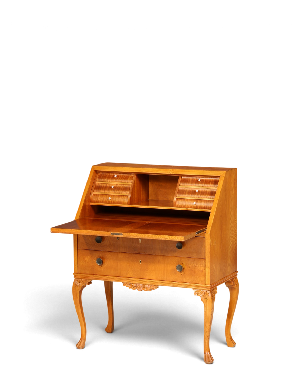 Wunderschöner Sekretär Chippendale Stil Antik um 1940 Büro Kommode Schreibkommode