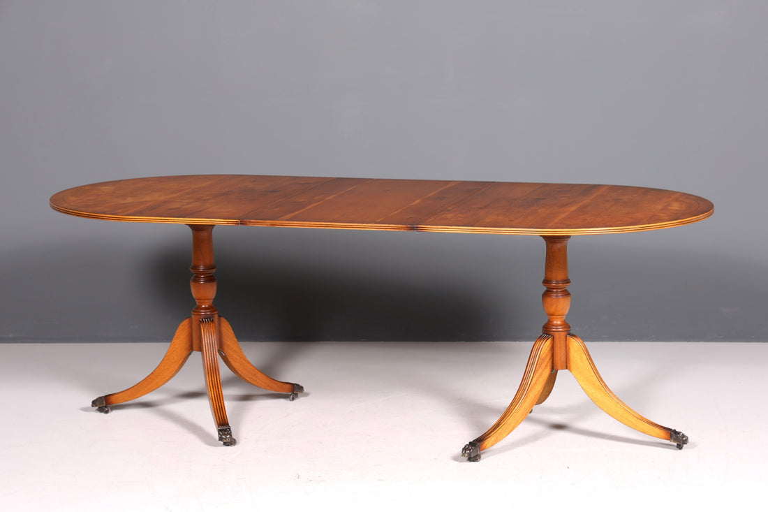 Wunderschöner Englischer Tisch ausziehbarer Esstisch Regency Stil Antik Stil 60s Küchentisch Eibe