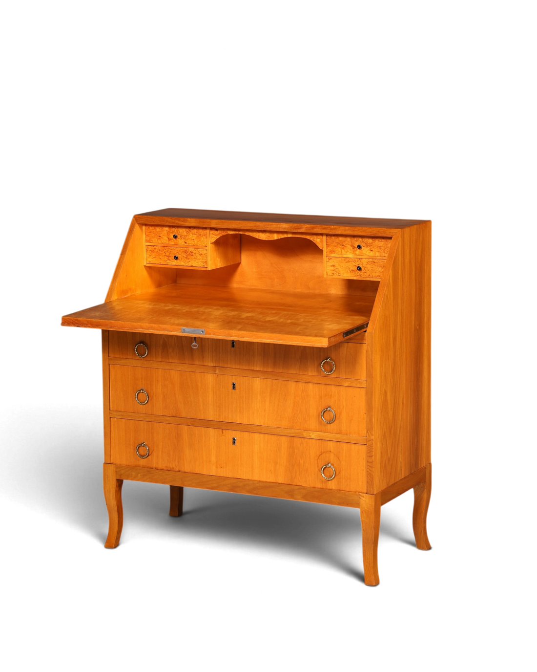 G677 Finish cm Schlichter Mid Century Sekretär Vintage Schreibmöbel echt Holz Kommode Office Secretary (Kopie)