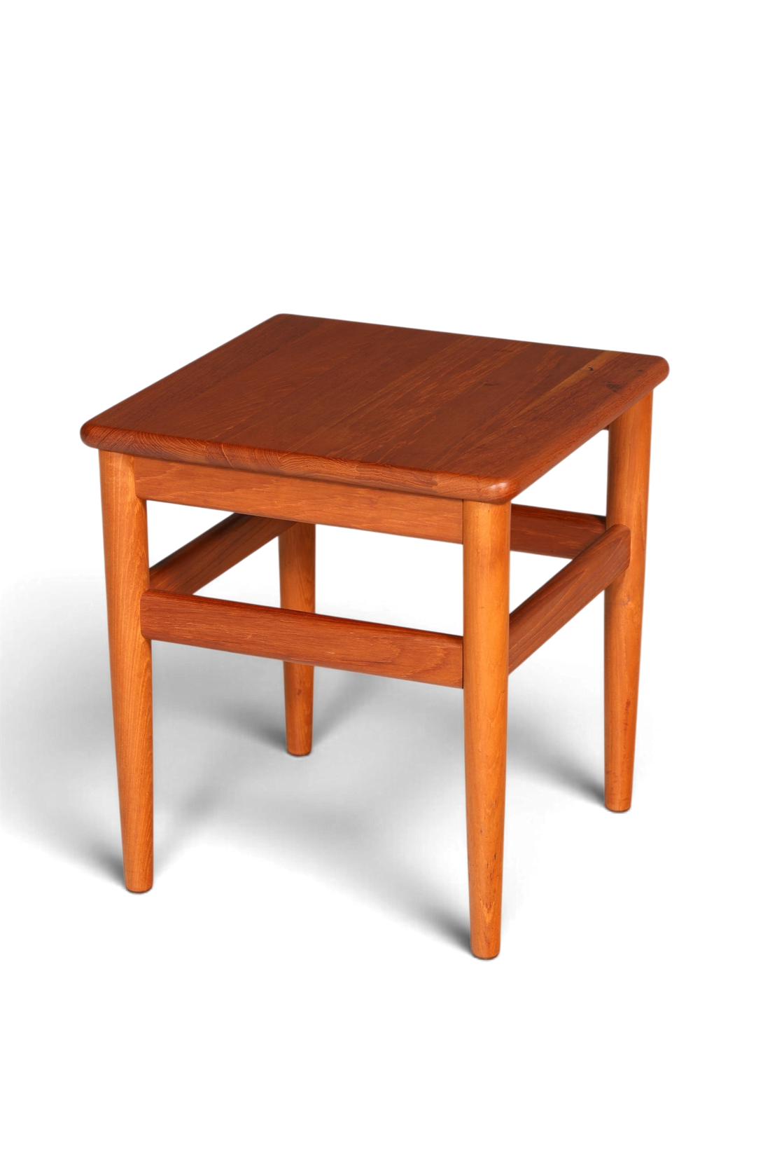 Hauptstadt Möblerei Mid-Century Beistelltisch aus Teakholz im dänischen Design mit quadratischer Platte