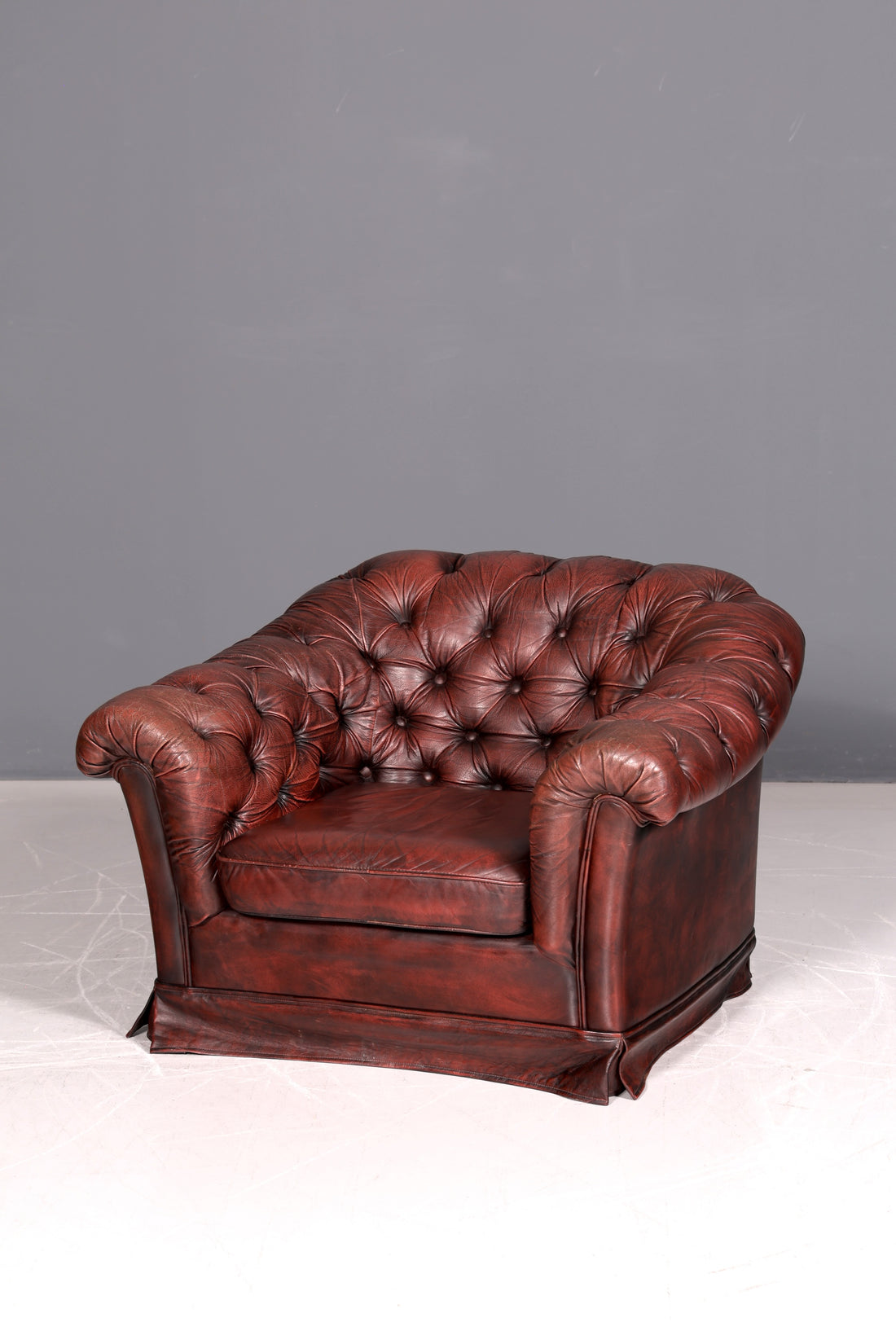 Stilvoller Original Chesterfield Sessel Englischer Armlehnsessel Englisch Herrensessel Antik Leder