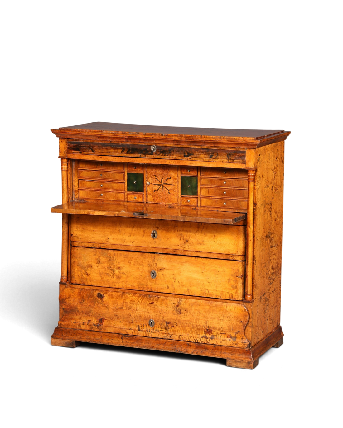 G794 Finish Wunderschöner Original Biedermeier Sekretär um 1860 Englisch Kommode Antik Bürokommode (Kopie)
