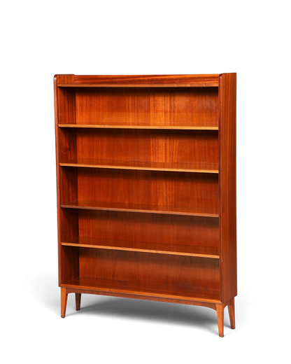 G088 Finish cm Schlichtes Mid Century Regal Vintage Bücherregal Schrank Buchablage 60s Bookshelf