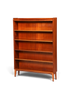 G088 Finish cm Schlichtes Mid Century Regal Vintage Bücherregal Schrank Buchablage 60s Bookshelf