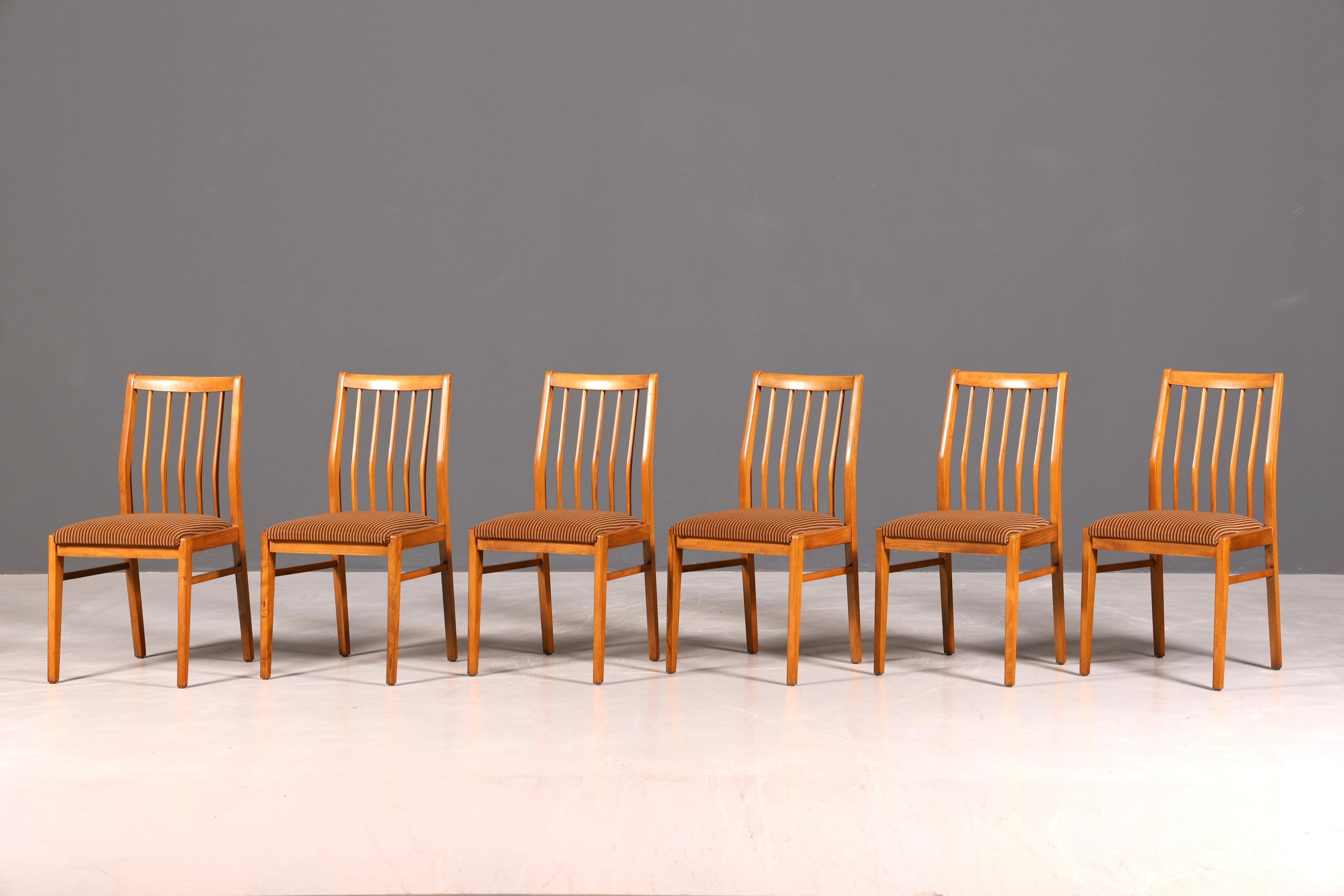 G228 Finish 6x Schlichte Mid Century Stühle Retro Stuhlset Danish Design Küchenstühle Esszimmer Stühle (Kopie)