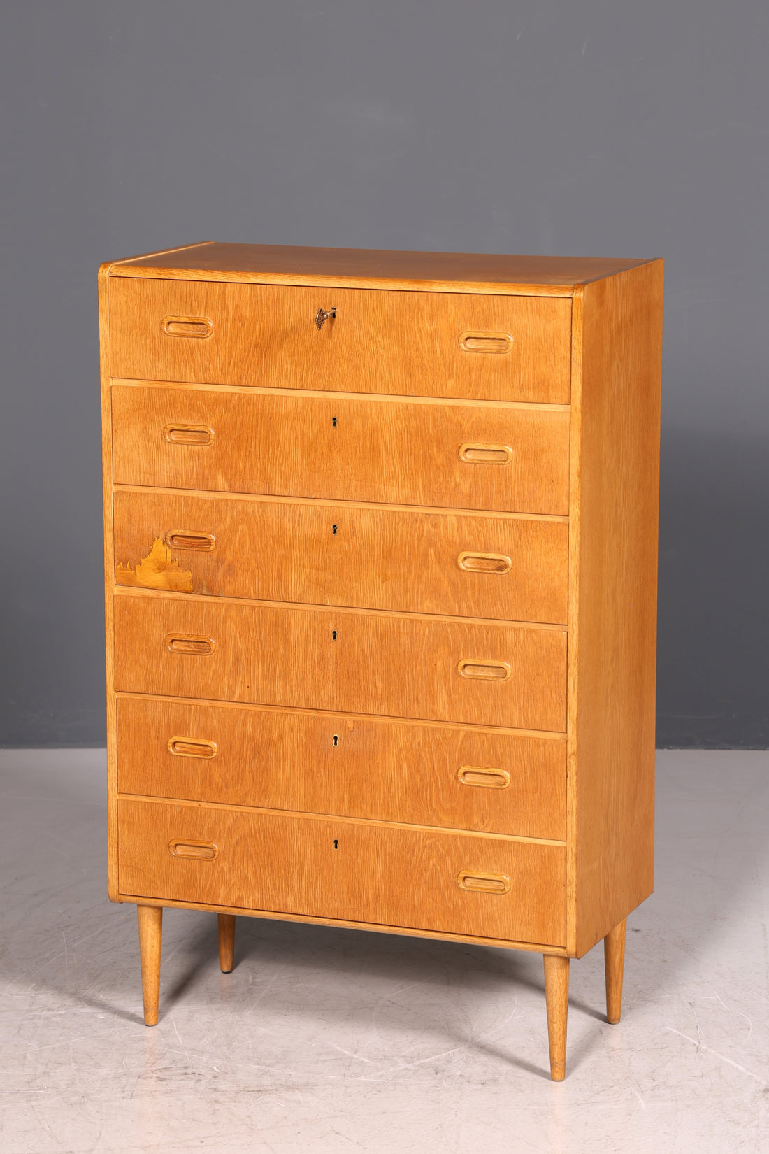 Wunderschöne Mid Century Kommode Retro echt Holz Danish Design Vertiko 60s 70s Schrank Schubladenkommode
