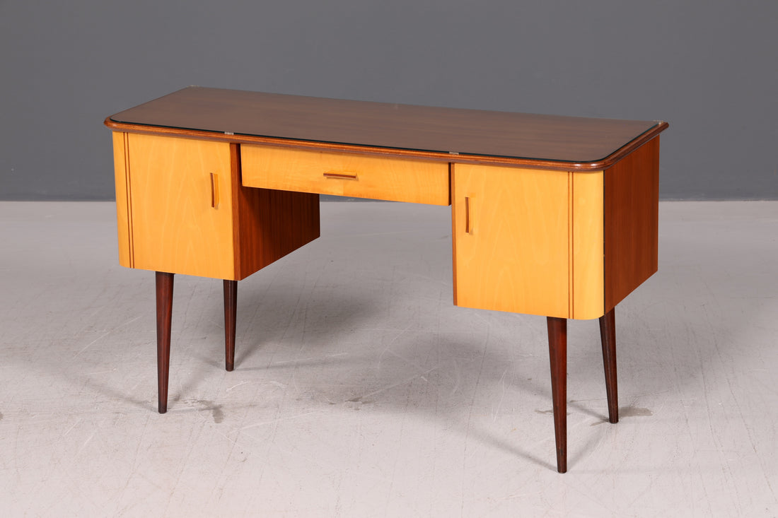 Wunderschöner Mid Century Schreibtisch Bürotisch Vintage Office Table Holz 60s