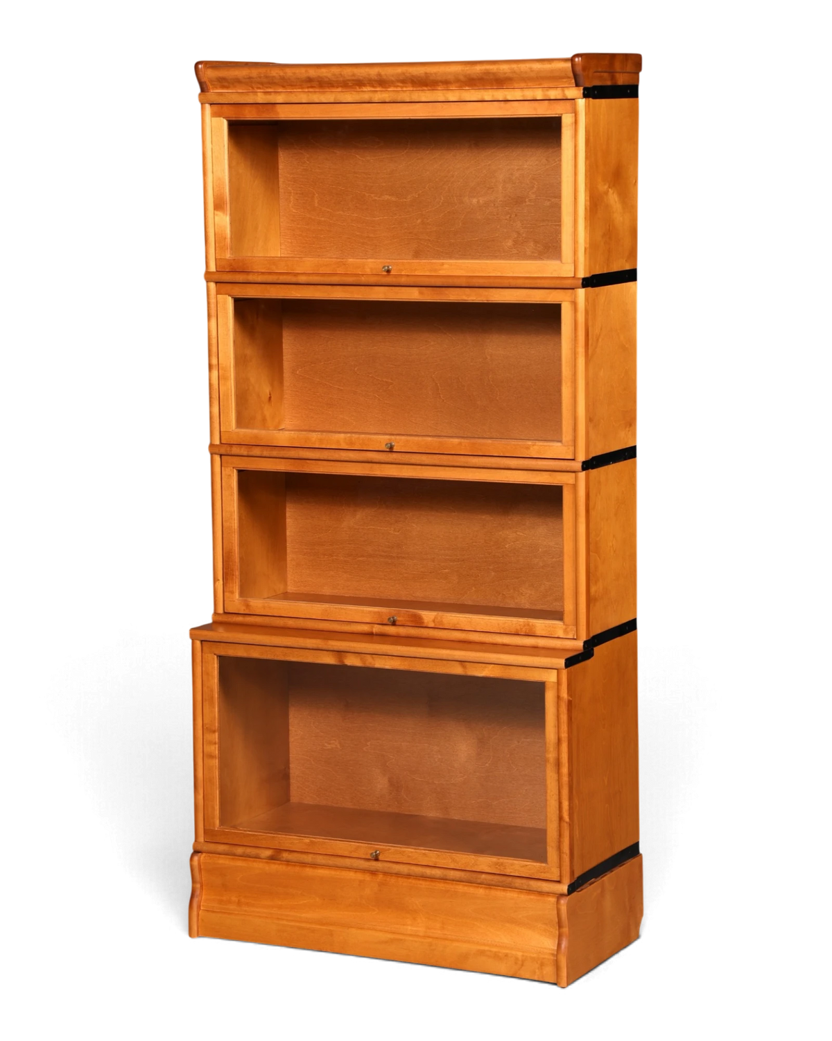 Schönes Bücherregal im Globe Wernicke Stil Modulregal Englisch Vitrine mit Glastüren Stapelregal Bibliothek Echt Holz