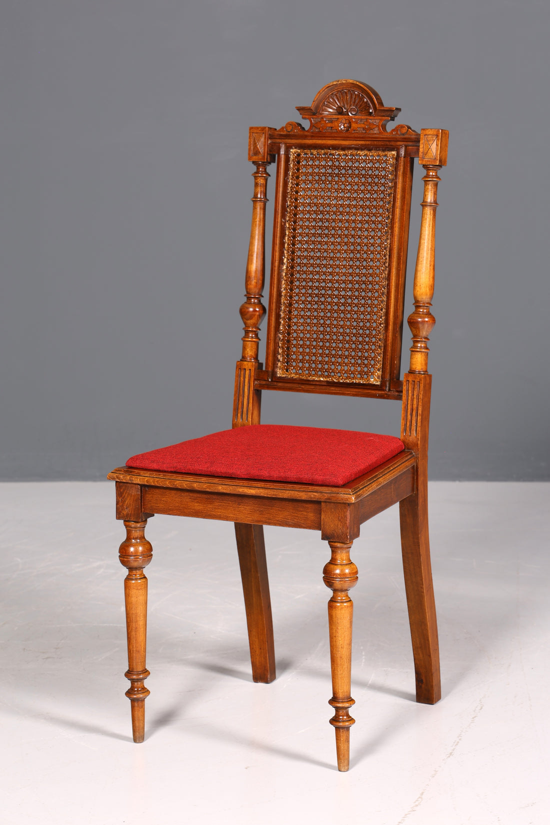 Stilvoller Gründerzeit Stuhl Antik Korbgeflecht Schreibtisch Stuhl Sekretär Stuhl Antik Küchenstuhl 2 von 2