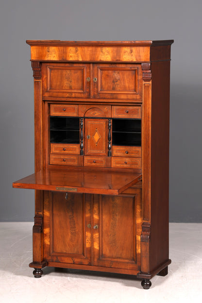 Edler Gründerzeit Sekretär Vertiko Highboard Louis Philippe Kommode Sekretär Schrank um 1880