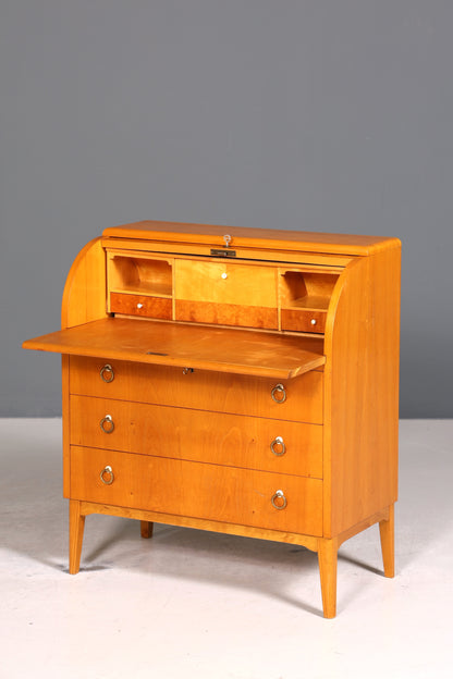 Stilvoller Mid Century Rollladen Sekretär echt Holz Büro Schrank Vintage Schreibkommode