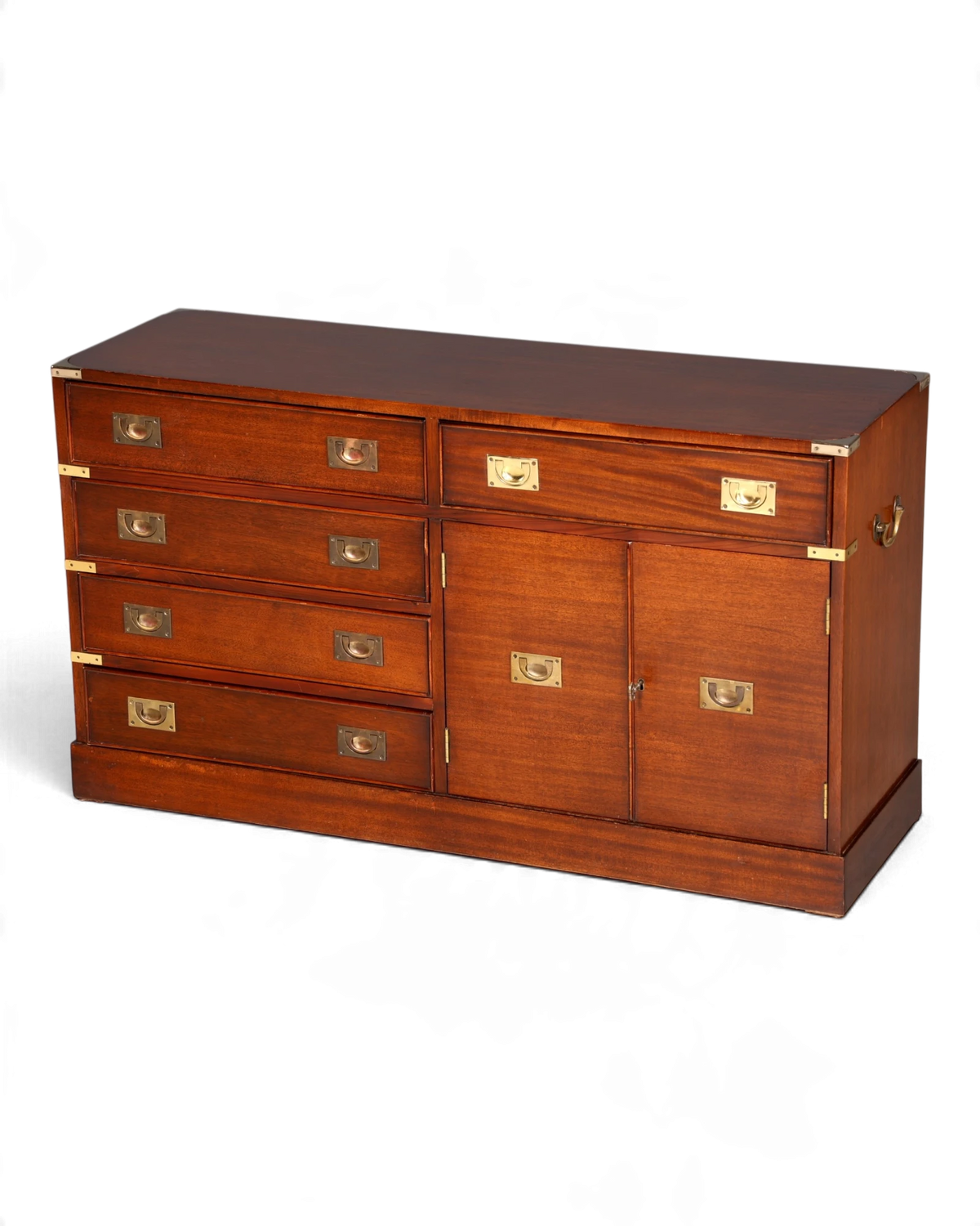 Edles Maritim Sideboard Englische Schiffs Kommode Englisch Antik Schrank Military Chest
