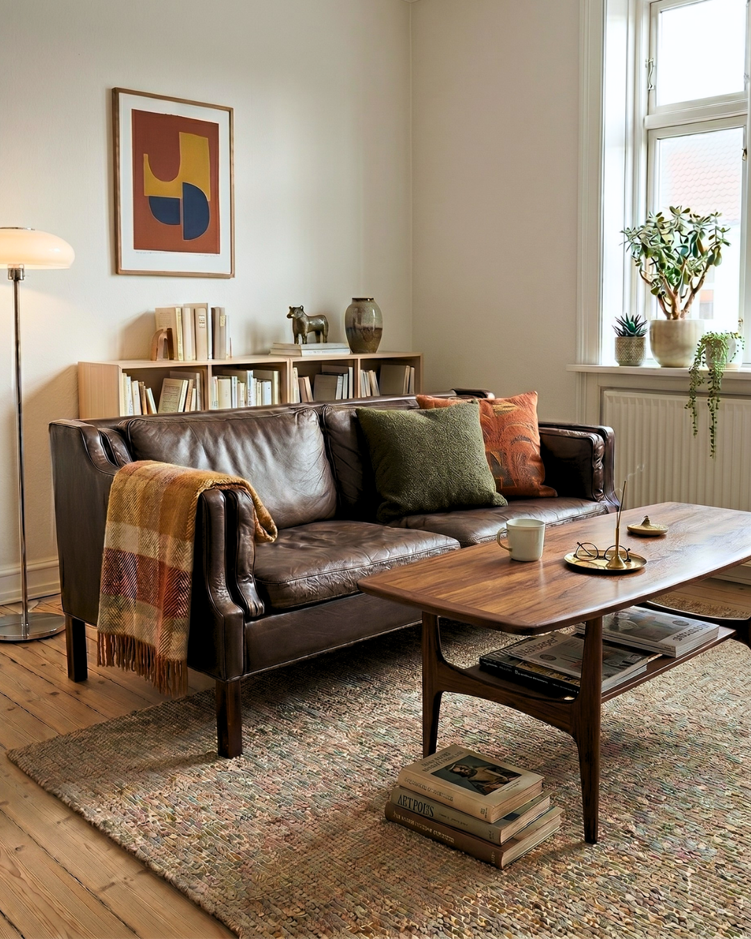 Wunderschönes Designer Børge Mogensen Sofa 2 Sitzer echt Leder Couch Modell 2213 Made in Denmark Canapé