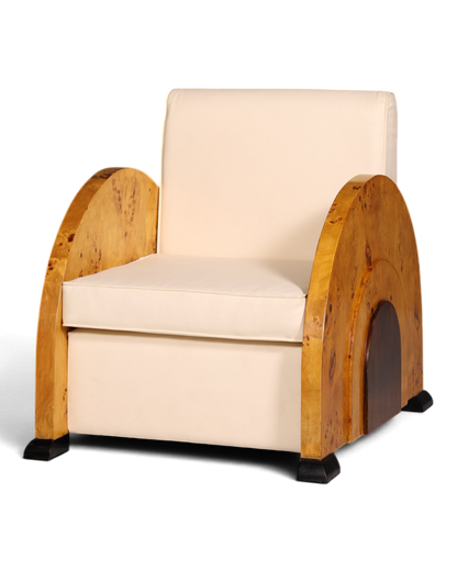Wunderschöner Art Deco Design Sessel Clubsessel Birke Armlehnsessel 1 von 2