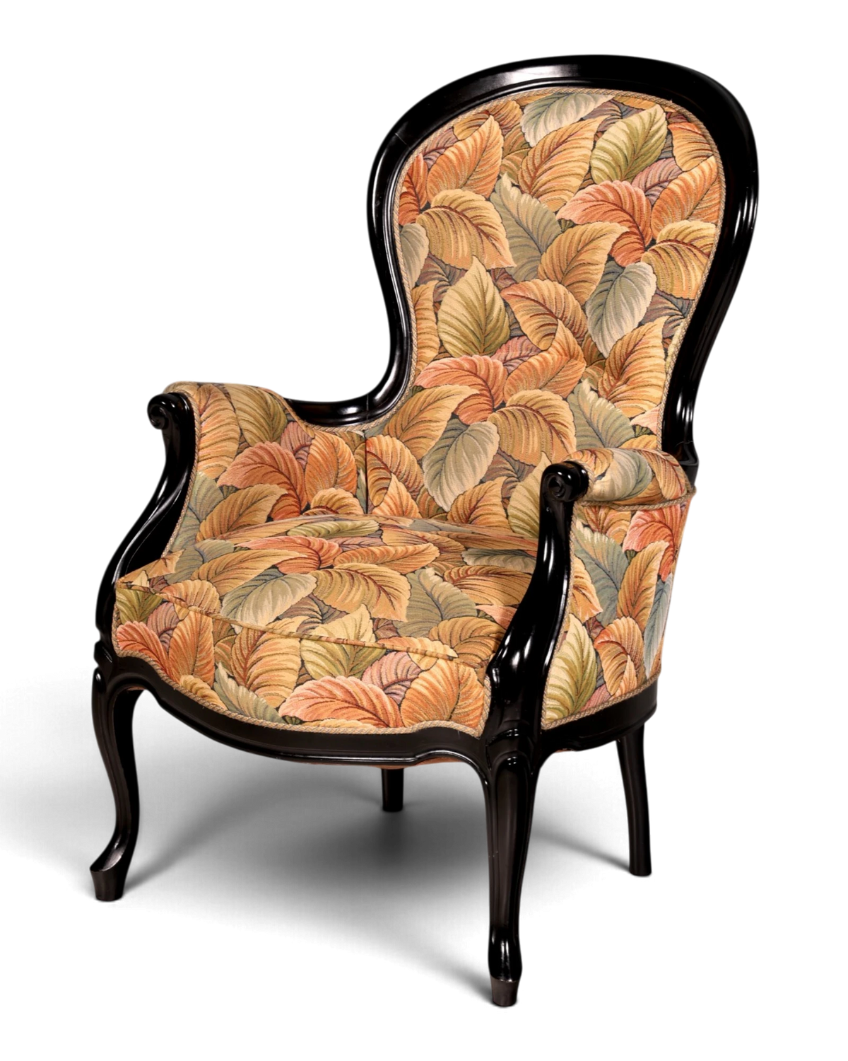 Beautiful Louis Philippe Armchair, Chippendale Style, Medallion-Back Armchair, Baroque Armchair, Upholstered Armchair, Antique