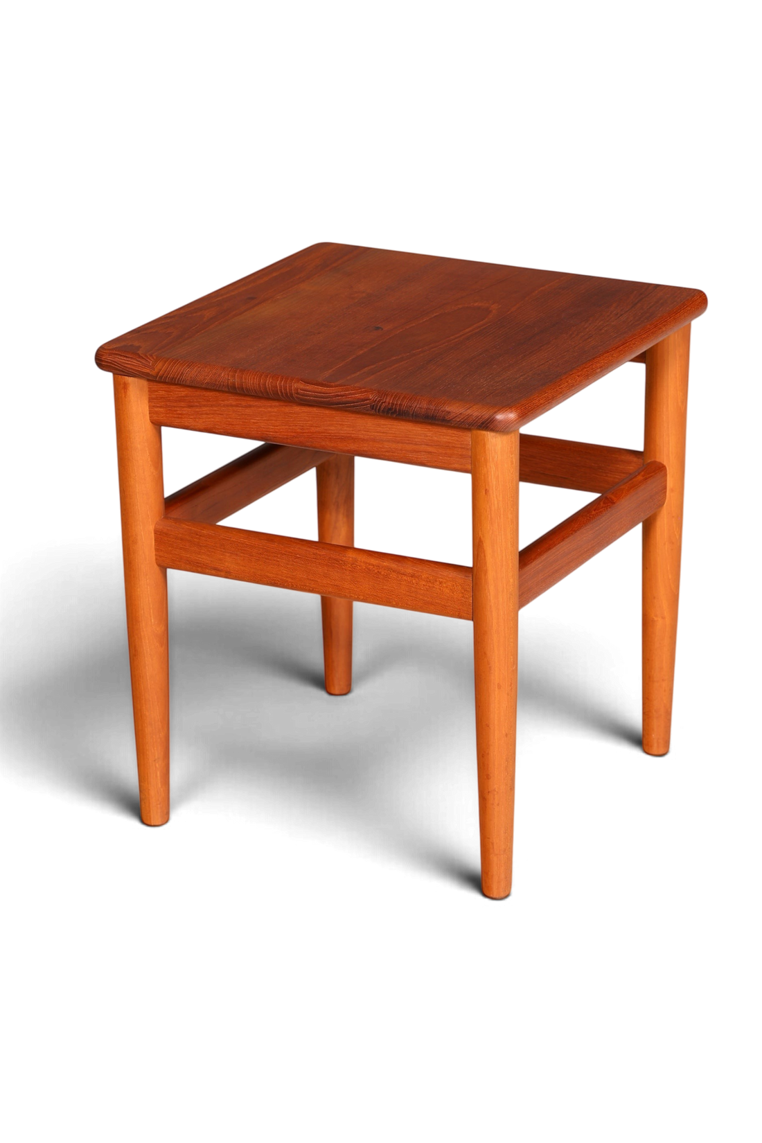 Hauptstadt Möblerei Mid-Century Beistelltisch aus Teakholz im dänischen Design mit quadratischer Platte