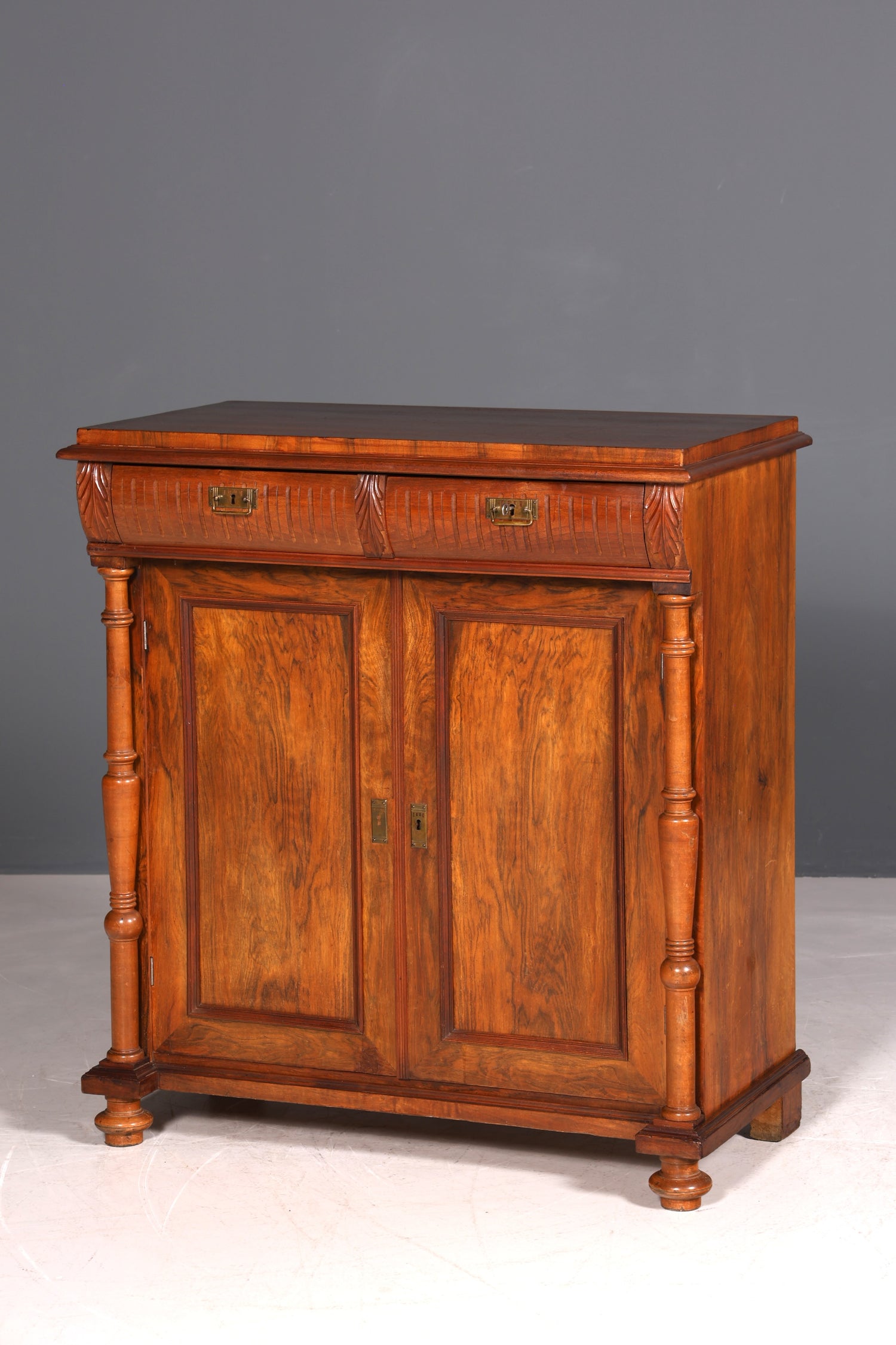 Traumhafter Gründerzeit Schrank Louis Philippe Vertiko Antik Highboard Kommode