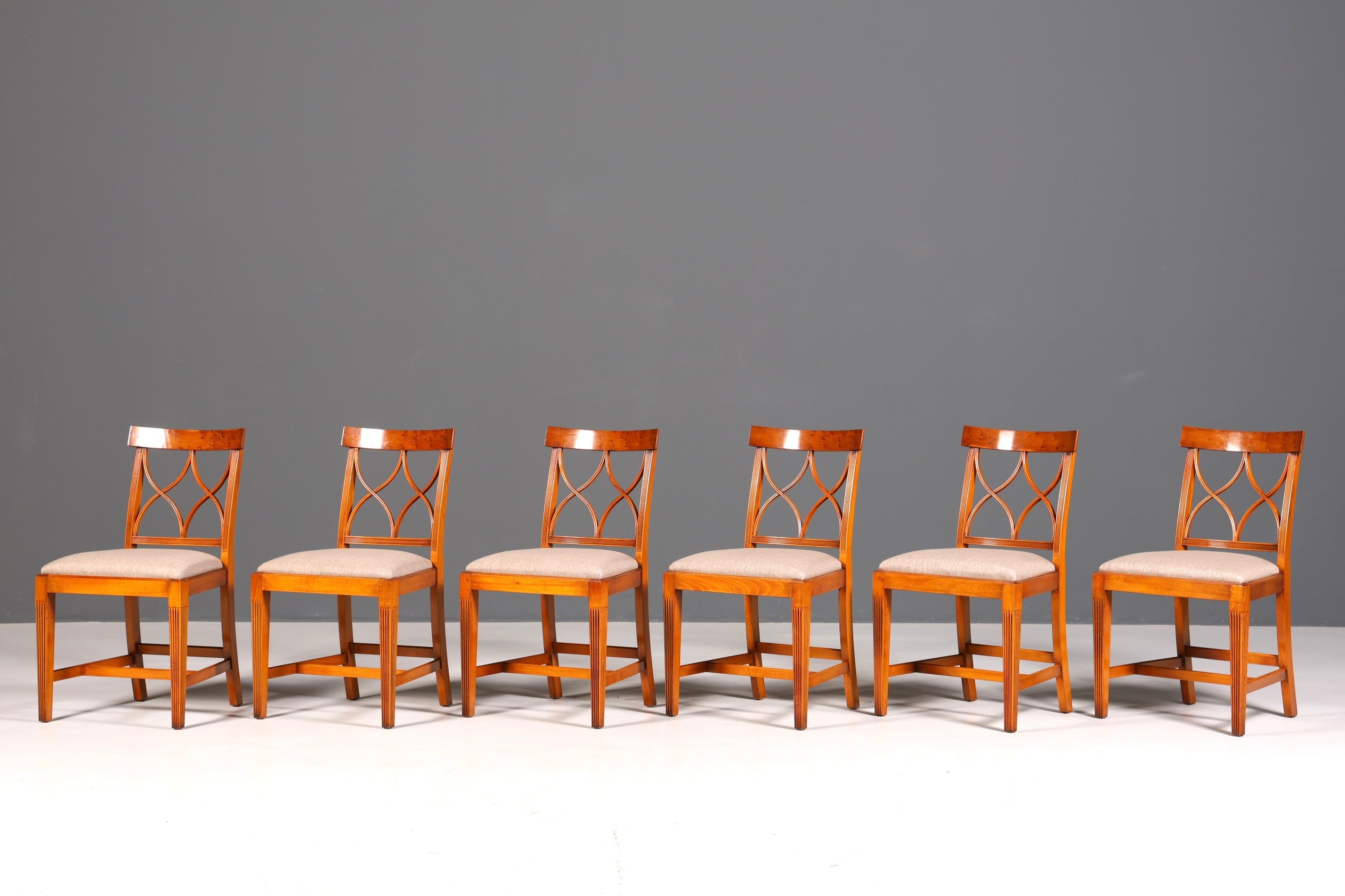 6x Edle Bevan Funell Stühle Englische Reprodux Dining Chairs Antik 60er Jahre Küchenstühle Stuhlset