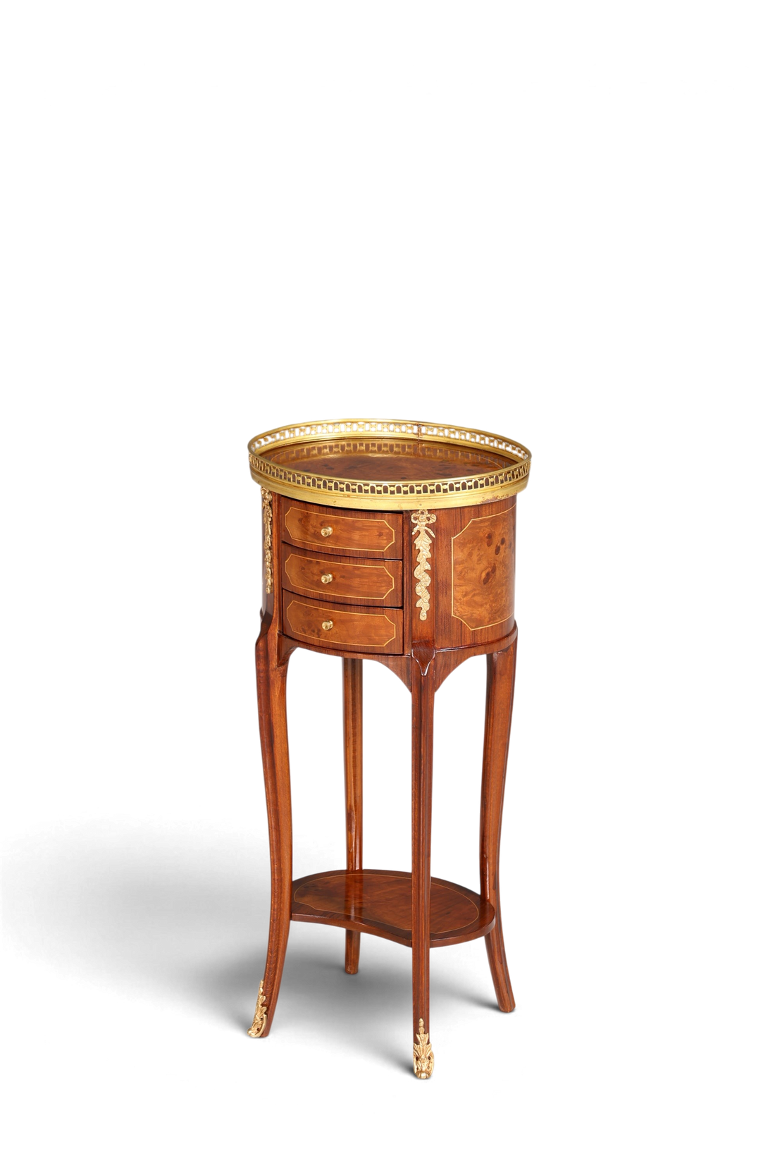 Edler Barock Louis XV Stil Beistelltisch Ablagetisch massiv Kommode Antik Stil