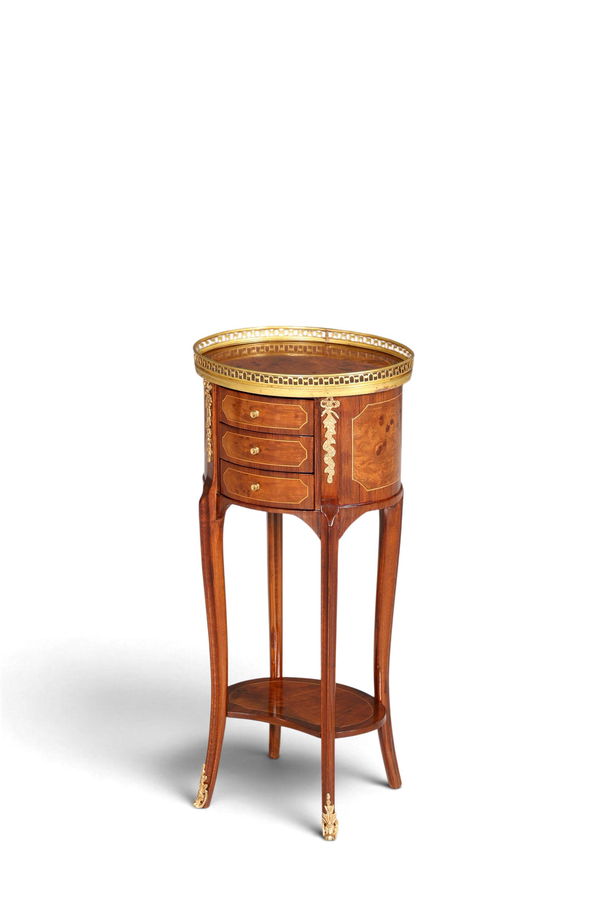 Edler Barock Louis XV Stil Beistelltisch Ablagetisch massiv Kommode Antik Stil
