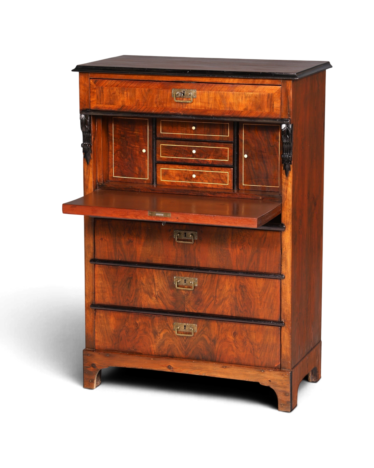 F841 Finish Wunderschöner Gründerzeit Sekretär Kommode Jugendstil Schubladenkommode Antik Vertiko