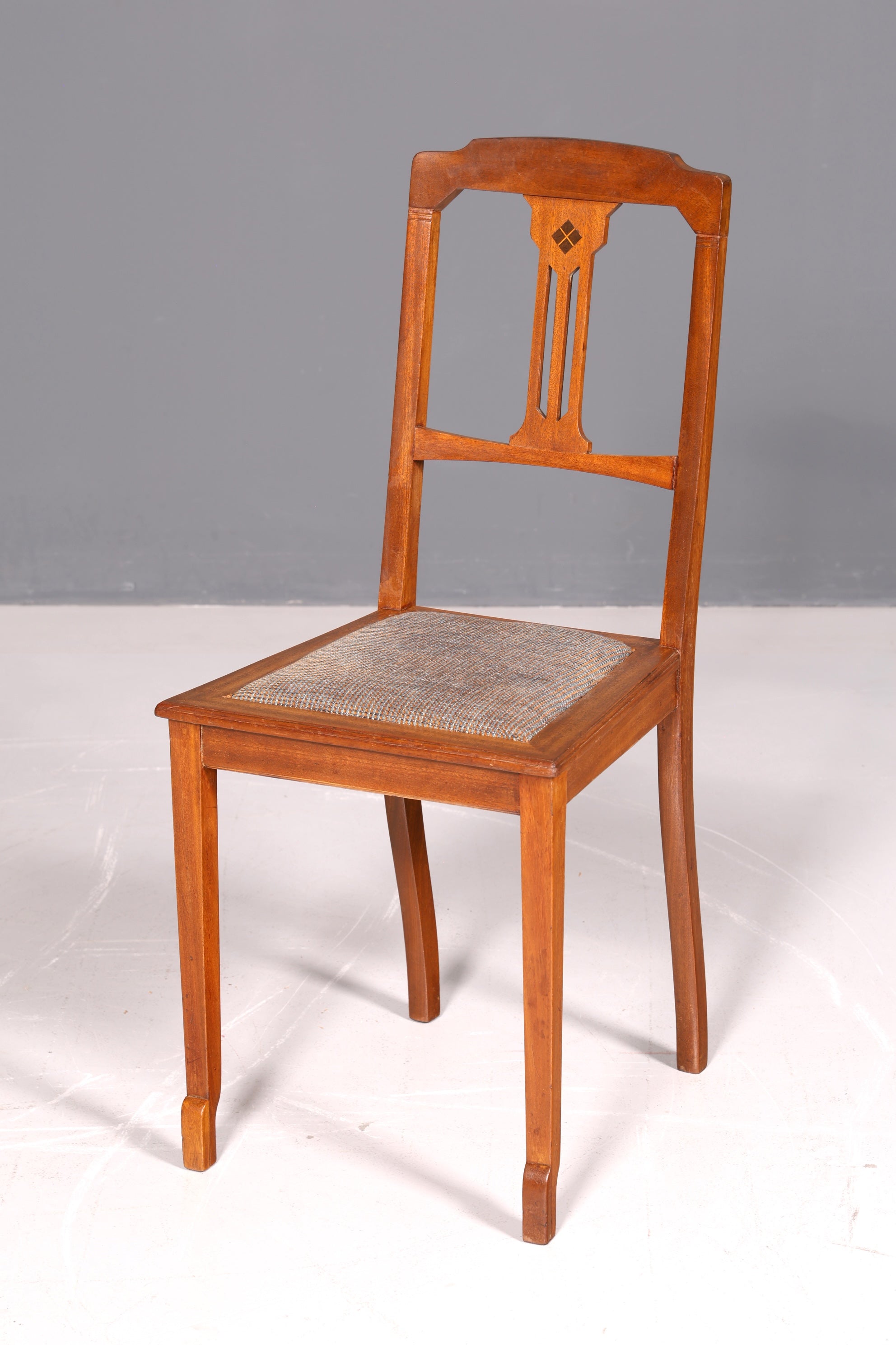 Wunderschöner Jugendstil Stuhl Sekretär Stuhl Antik Eiche Küchenstuhl um 1900 Esszimmerstuhl