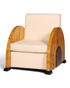 Wunderschöner Art Deco Design Sessel Clubsessel Birke Armlehnsessel 2 von 2