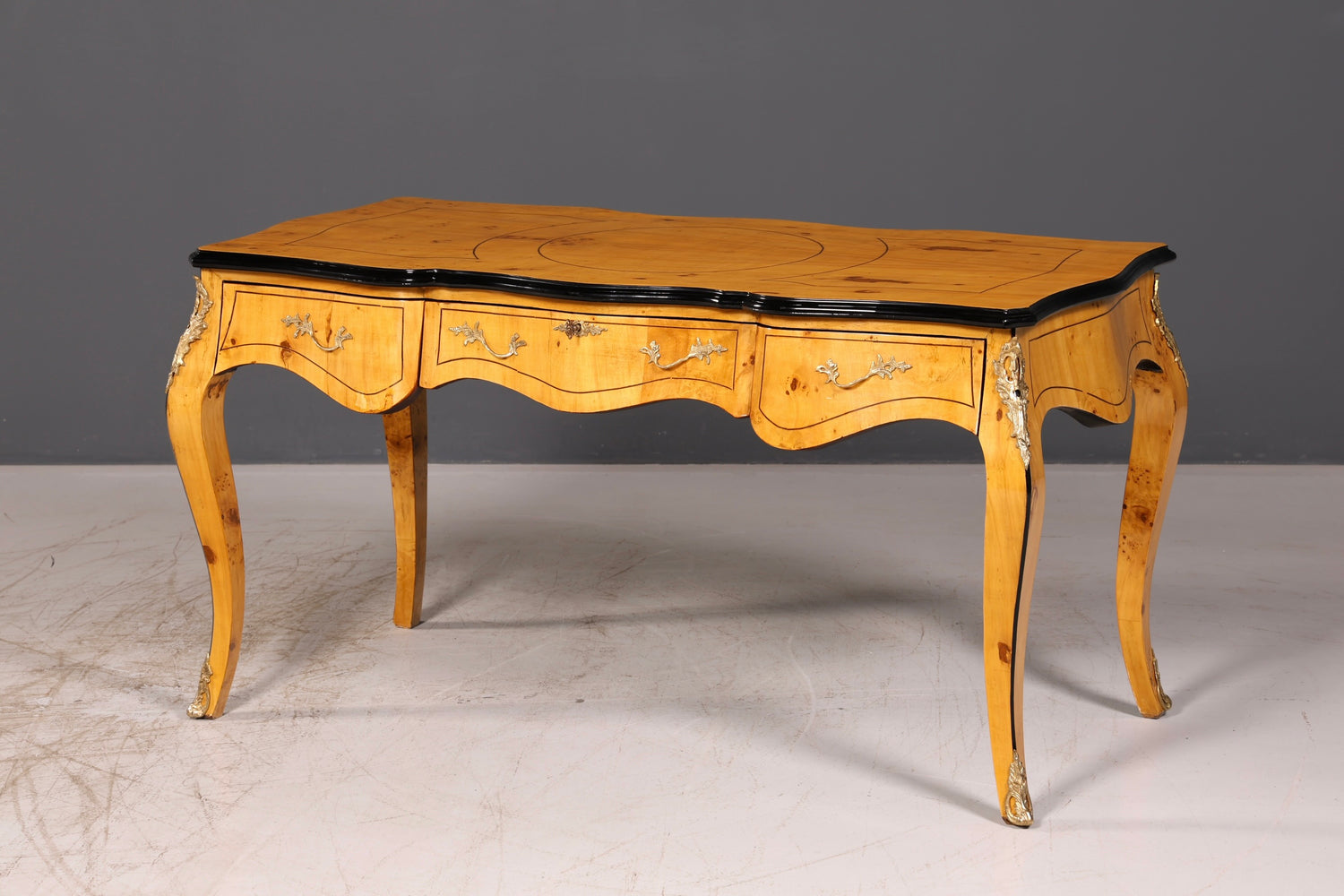 Wunderschöner Louis XV Stil Schreibtisch French Office Desk Antik Stil Bürotisch Massivholz