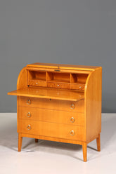 Wunderschöner Mid Century Rollladen Sekretär echt Holz Büro Schrank Retro Schreibkommode