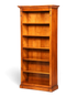 Hauptstadt Möblerei Bücherregal aus massivem Holz in warmem Braun mit sechs Regalböden und klassischem Design