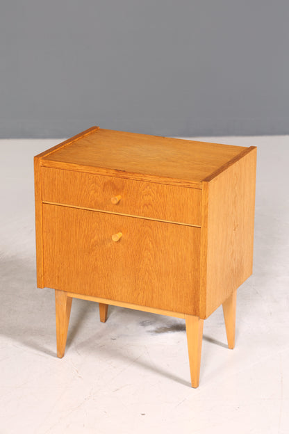 Schlichte Mid Century Kommode Vintage Klappschränkchen Danish Design Nachttisch 2 von 2