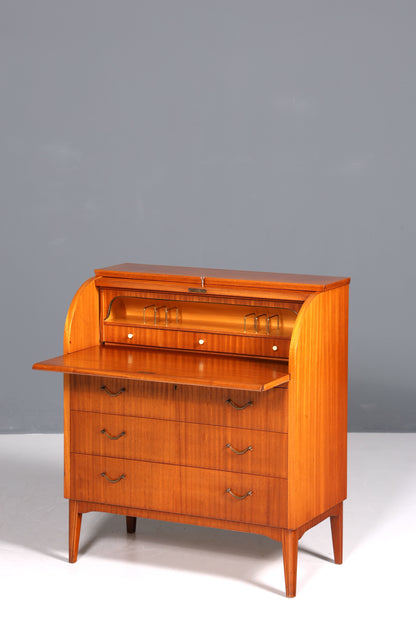 F228 Finish cm Wunderschöner Mid Century Rollladen Sekretär echt Holz Büro Schrank Vintage Schreibkommode