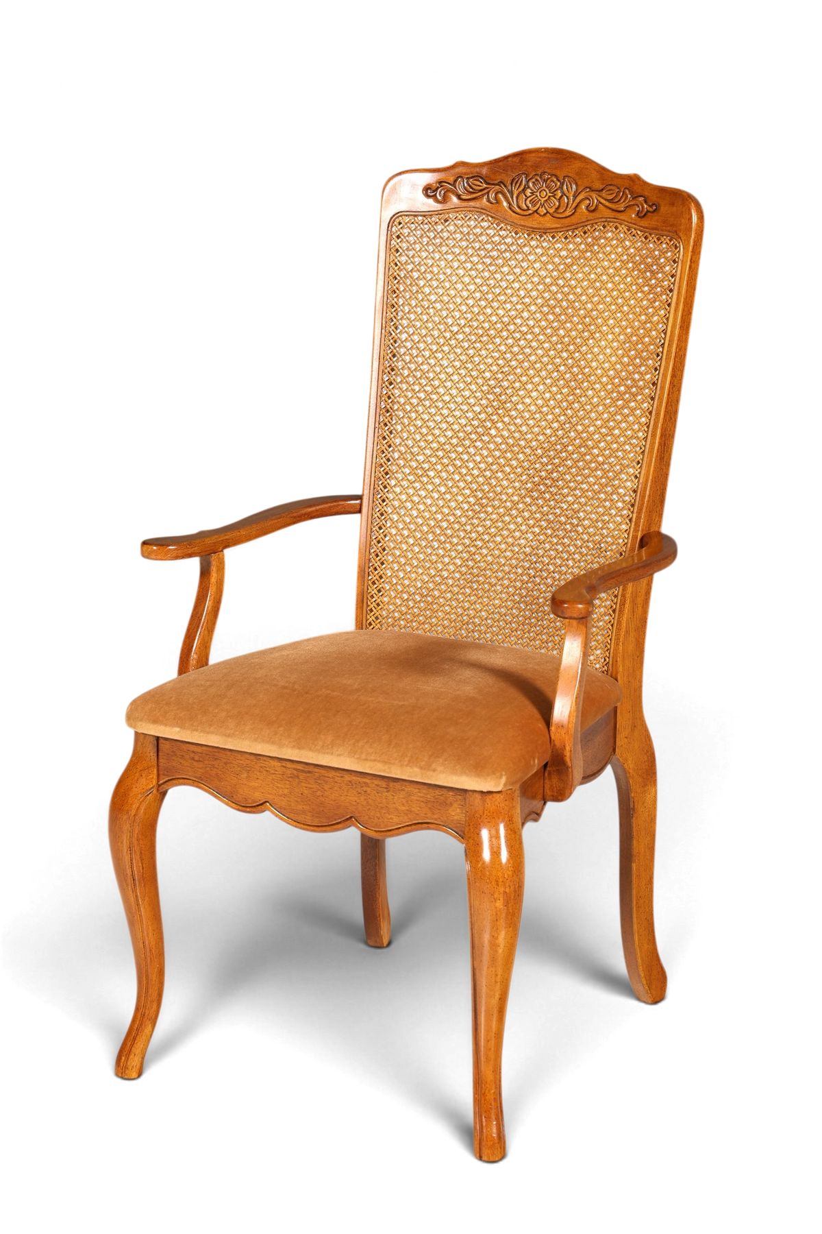 Chippendale Armlehnstuhl Barock Stil Korbgeflecht Sekretär Stuhl Armchair – Hauptstadt Möblerei Berlin